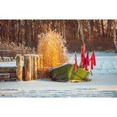 Winterlandschaft mit Boot