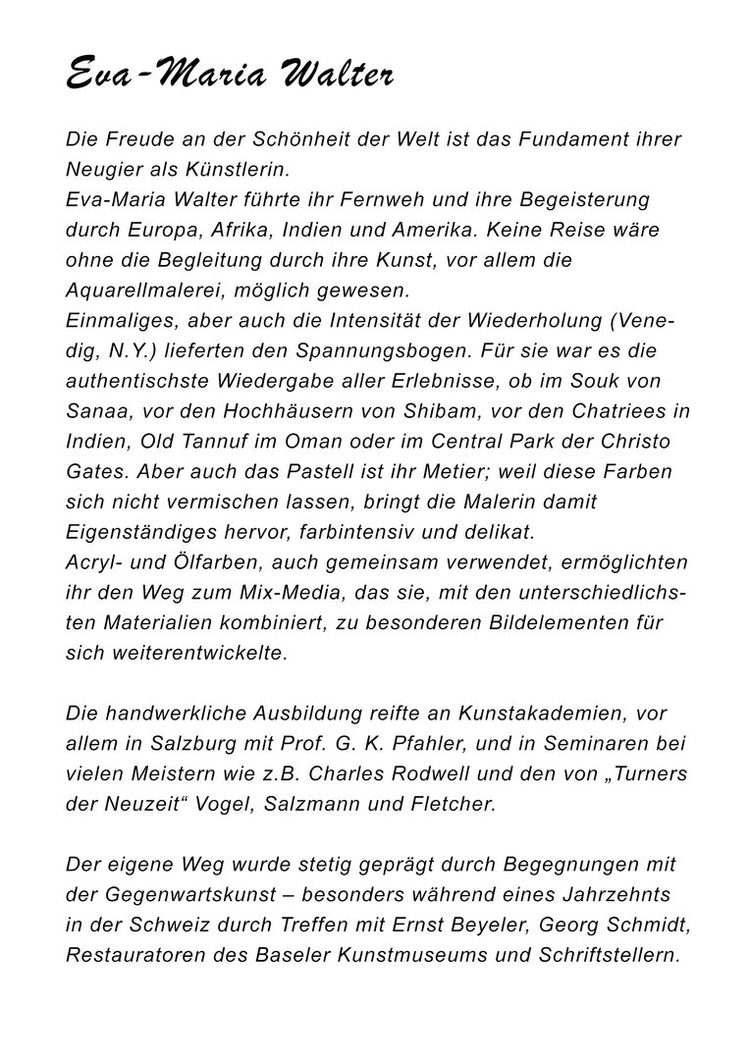 Druck auf Büttenpapier - Eva Maria Walter - 59*79cm