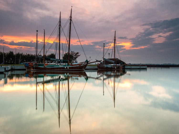 Foto auf Leinwand - Bodstedt Hafen