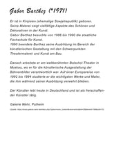 Kunstdruck - Gabor Barthez - 50*40cm