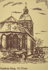 Kunstdruck - unleserlich signiert - 32*42cm