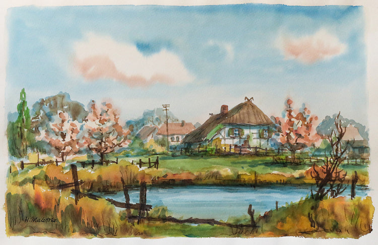 Original Aquarell - Helmut Maletzke - 70*50cm