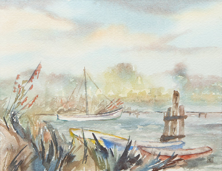 Original Aquarell- unleserlich signiert - 35*28cm