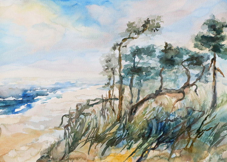 Original Aquarell - unleserlich signiert - 70*50cm
