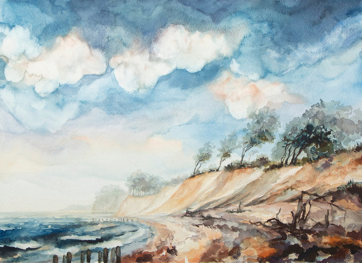 Original Aquarell - unleserlich signiert - 70*50cm