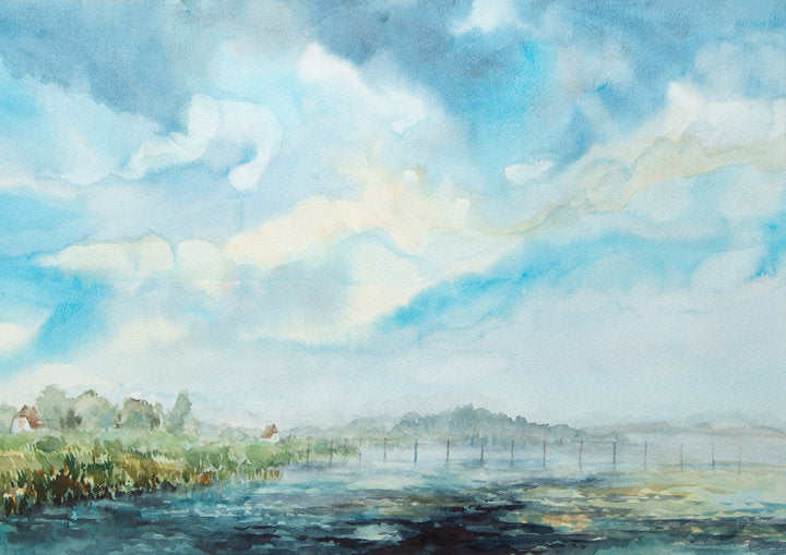 Original Aquarell - unleserlich signiert - 78*52,5cm