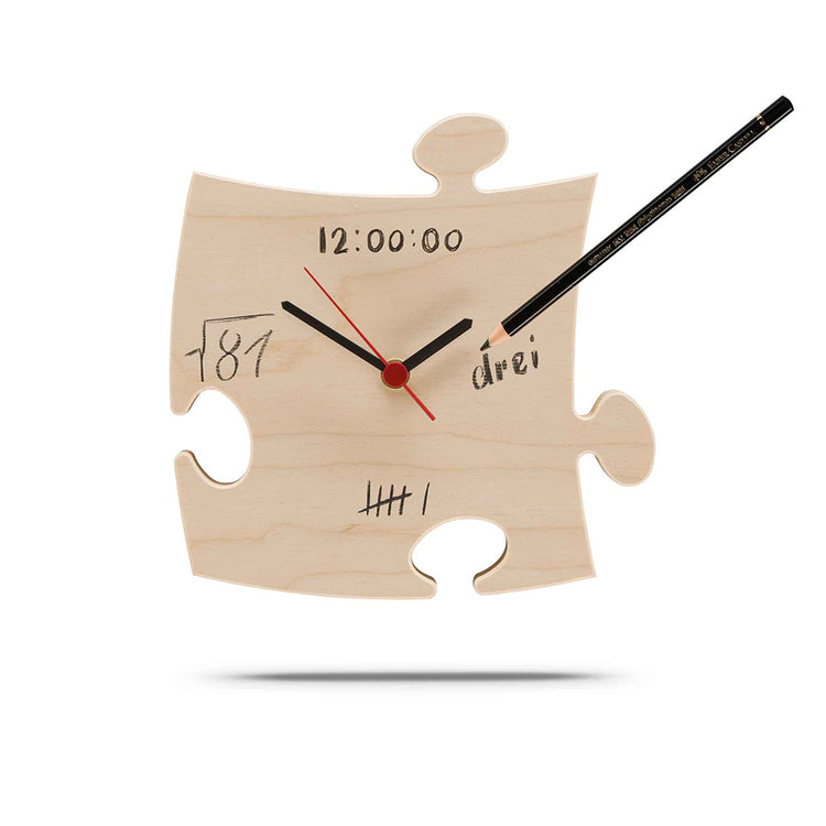 Puzzle Uhr mit Batterie und Stift zum Gestalten