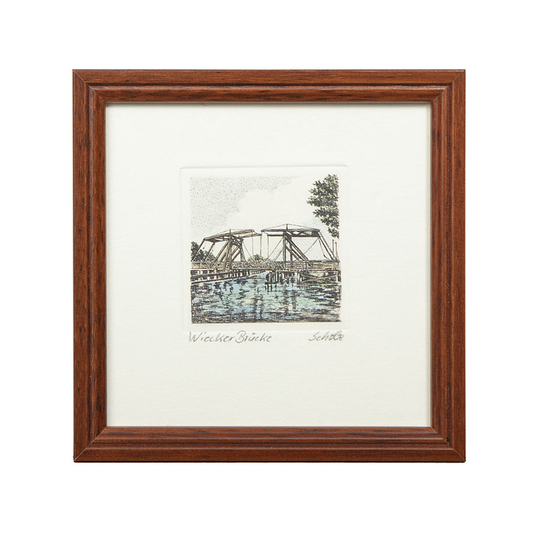 Gerahmte Bilder - Radierung - Scholz - 11,5*11,5cm