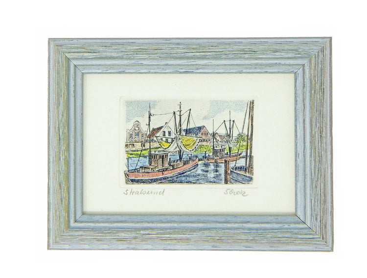Gerahmte Bilder - Radierung - Scholz - 12*9cm