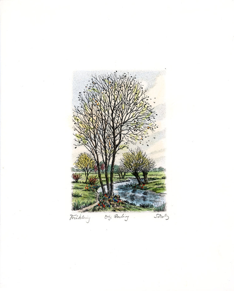 Radierung - Willy Scholz - 20*25cm