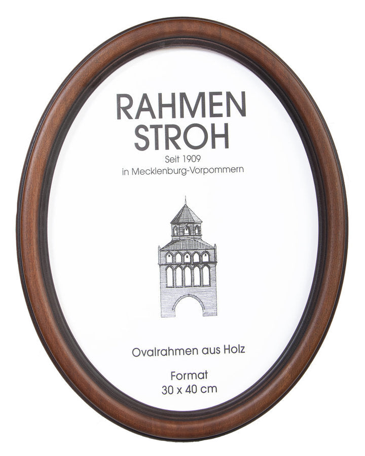 Ovalrahmen Nußbaum