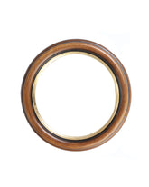 Runde Rahmen Nußbaum Gold